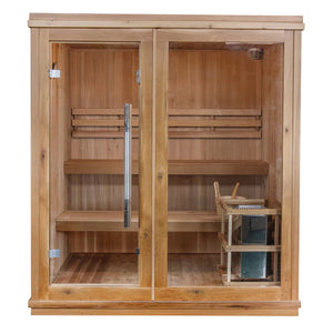 SunRay Charleston 4 Person Indoor Traditional Steam Sauna 400TN - IN STOCK